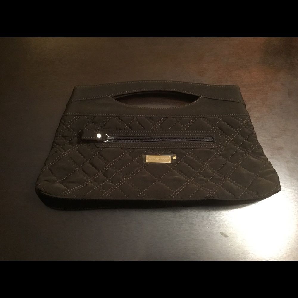 Vera Bradley Espresso Brown Quilted Clutch